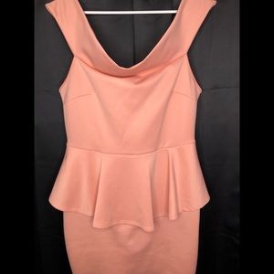 Plus size Pink Peplum